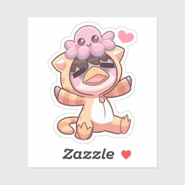 Bonne pieuvre - Sticker (Feuille)