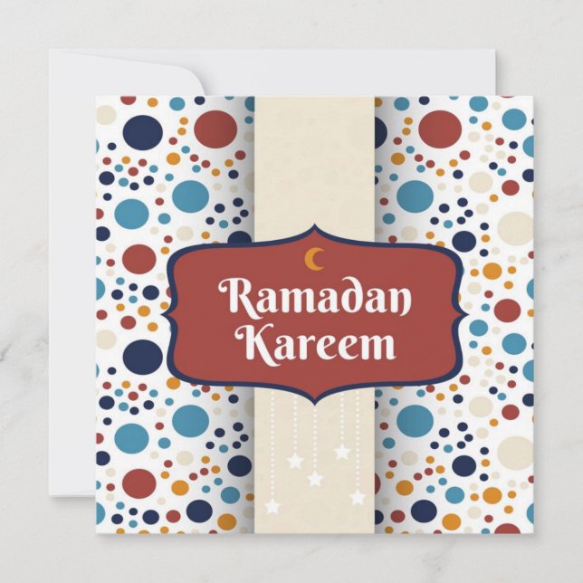 Bonne Ramadan Kareem Crescent Carte de vacances (Devant)
