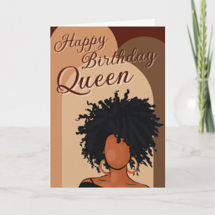 Bonne reine d'anniversaire   Carte de voeux mélané