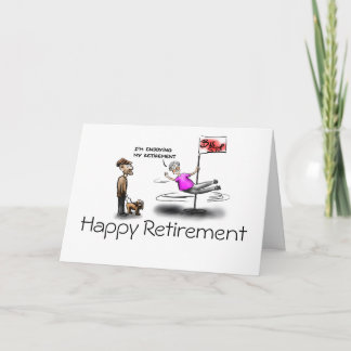 Bonne retraite caricature féminine carte de voeux