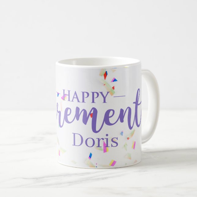 Bonne retraite Confetti Mug (Devant droit)
