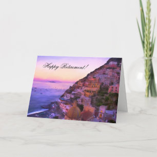 Bonne retraite Positano Italie carte coucher de so