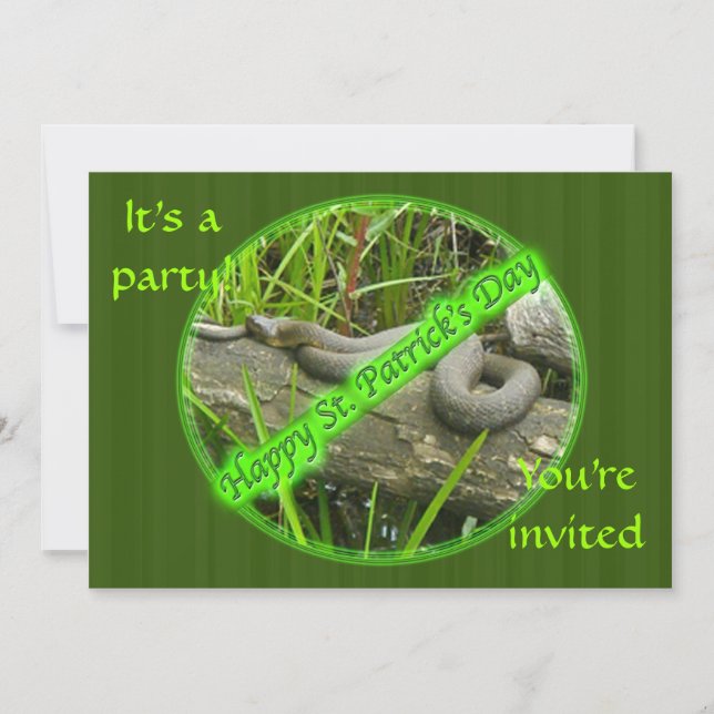 Bonne Saint Patty's Day No Snakes Invitation (Devant)