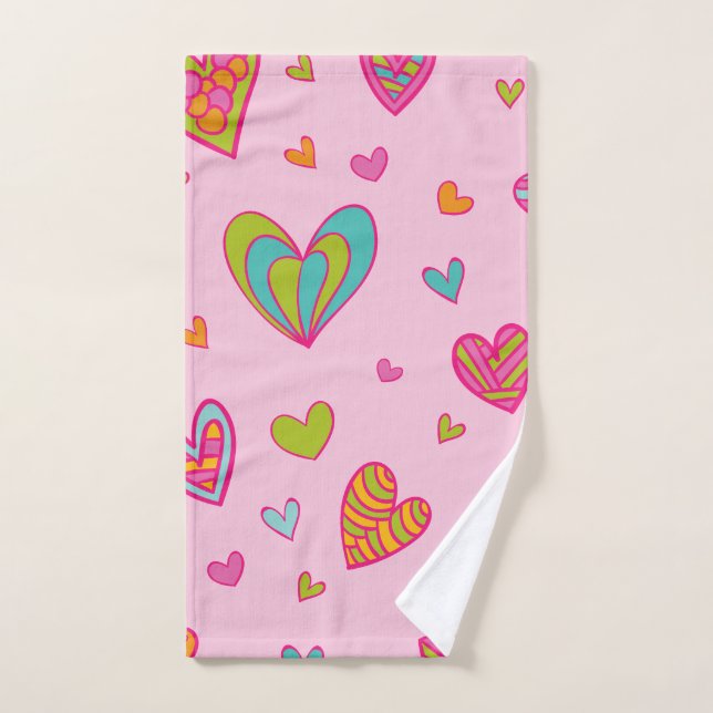 Bonne Saint Valentin 2024 Avec amour du coeur (Serviette à main)