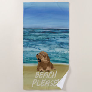 Bonne serviette de plage Puppy