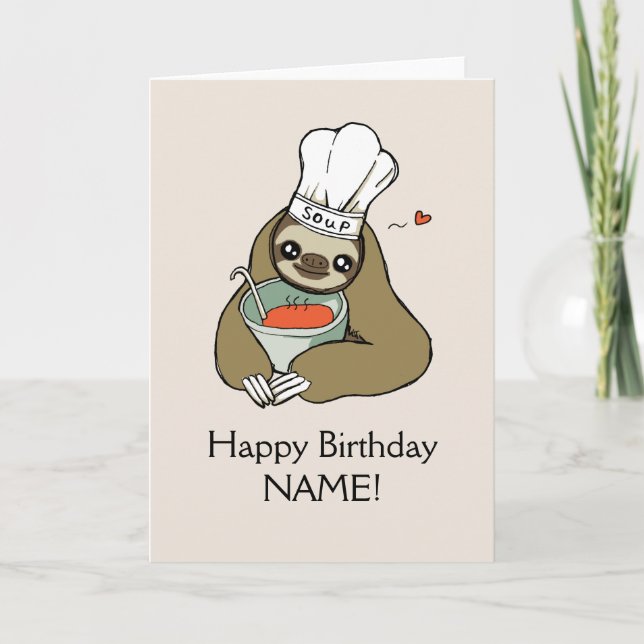 Bonne Soupe Anniversaire Carte Customisée Modèle (Devant)