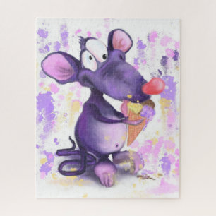 Bonne Souris violette Manger Ice Cream Puzzle - Dr