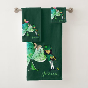 "Bonne St. Patrick's Day" Leprechaun Bath T