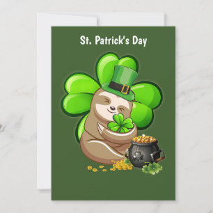 Bonne St. Patrick's Day Sloth invitation