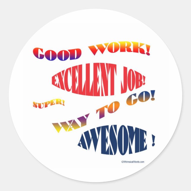 BONNE STICKER DE TRAVAIL (Devant)