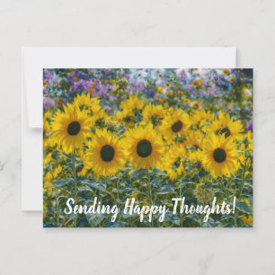 Bonne Sunflower Happy Thoughts Carte postale