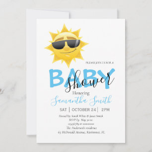 Bonne Sunshine Boho Baby shower Invitation