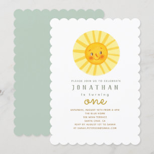 Bonne Sunshine Jaune Invitation Anniversaire