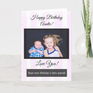 Bonne tante d'anniversaire Carte photo personnalis