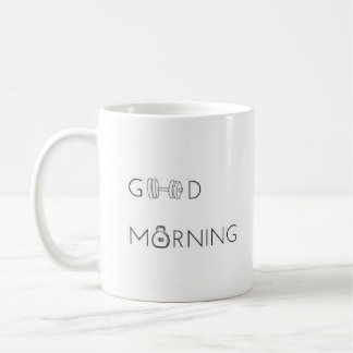 "Bonne tasse blanche classique de matin" -