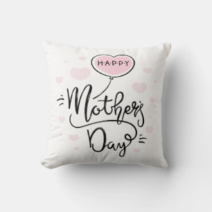 Bonne typographie de la Fête des Mères Coussin d