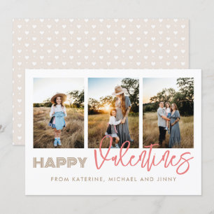 Bonne Valentines 3 Photo Collage Carte de famille
