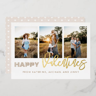 Bonne Valentines 3 Photo Collage Carte de famille