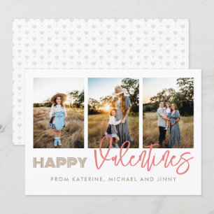 Bonne Valentines 3 Photo Collage Carte de famille