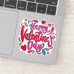 Bonne valentines jour autocollant