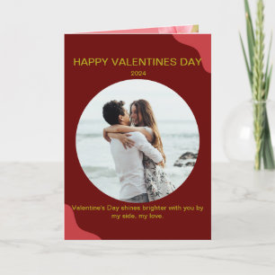 Bonne Valentines photo pliée Carte de voeux