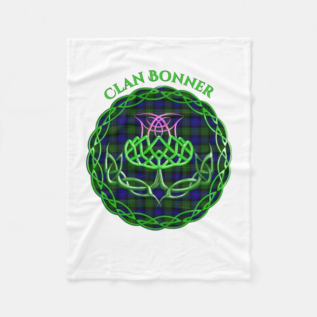 Bonner Scottish Tartan Celtic Thistle Fleecedecke (Vorderseite)