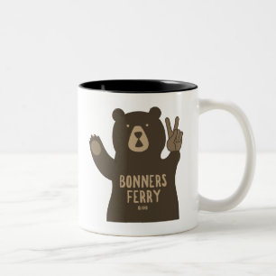 Bonners Ferry Idaho Peace Bär Zweifarbige Tasse