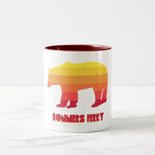 Bonners Ferry Idaho Regenbogenbär Zweifarbige Tasse (Mittel)
