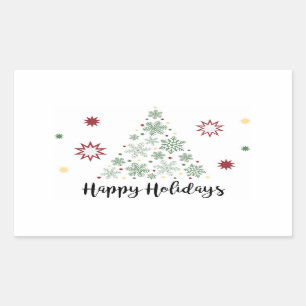 Bonnes fêtes autocollant d'emballage cadeau