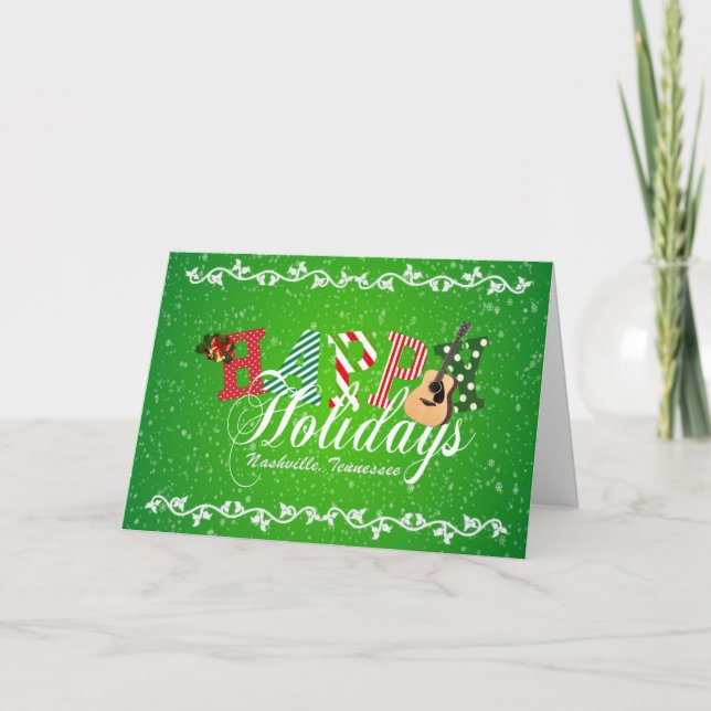 Bonnes fêtes de la carte de Noël de Nashville (Devant)