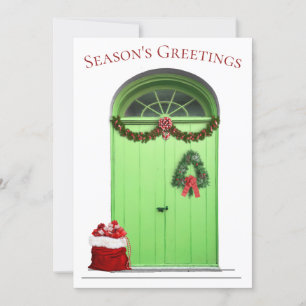 Bonnes Fêtes de Noël Modèle porte verte