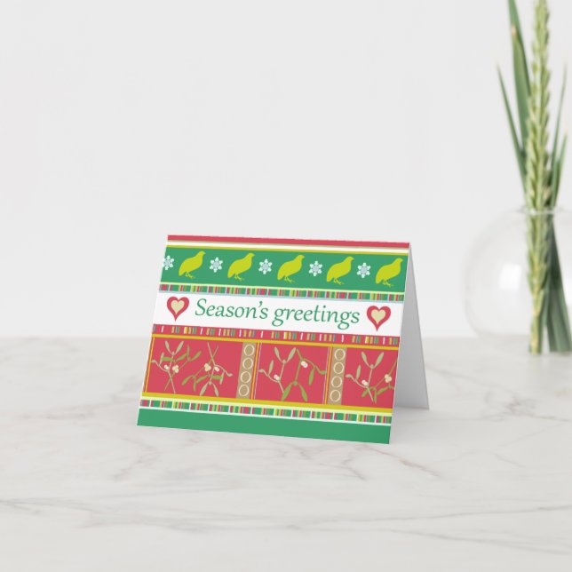 Bonnes Fêtes graphique carte de voeux de noël (Devant)