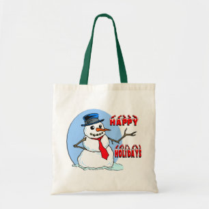 Bonnes fêtes sacs de cadeau de bonhomme de neige