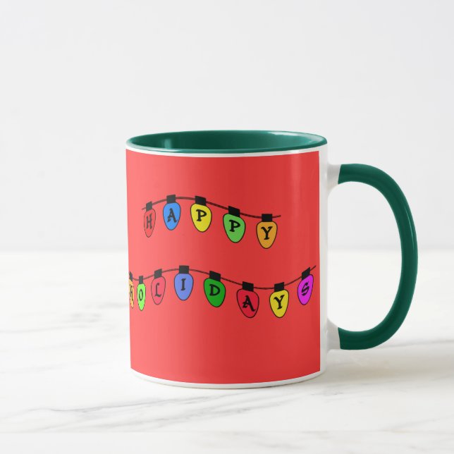 Bonnes fêtes tasse d'ampoules d'arbre de Noël (Droite)