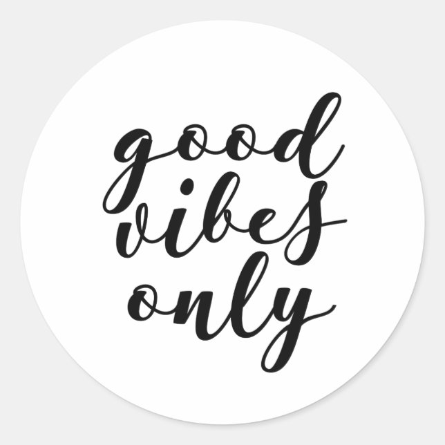 Bonnes vibes seulement autocollant (Devant)