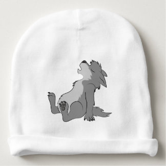 Bonnet Pour Bébé Chiot gris de loup-garou d'hurlement