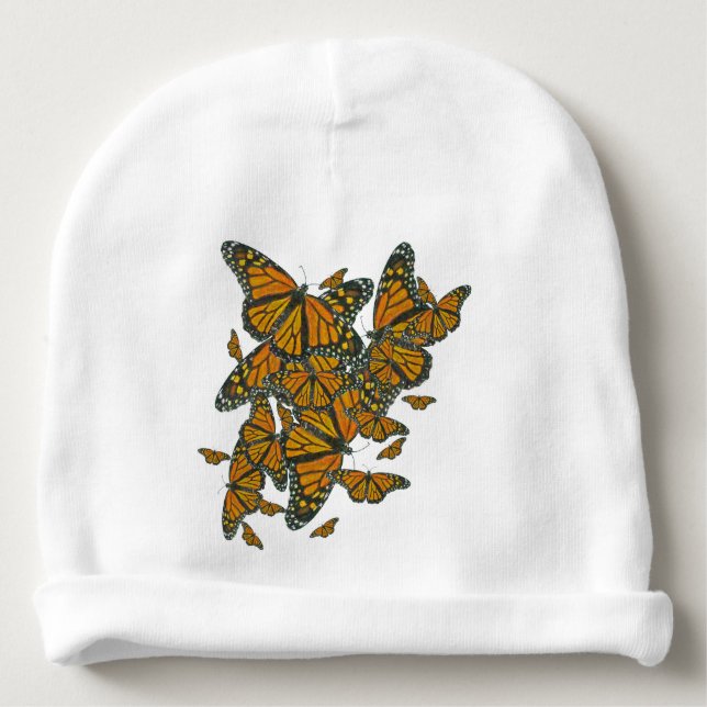 Bonnet Pour Bébé Papillons de monarque - migration (Devant)