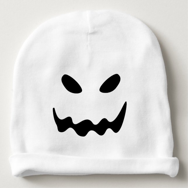 Bonnet Pour Bébé Visage de fantôme de Halloween (Devant)