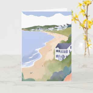 Bonnet Shores Carte aquarelle de la plage de Rho