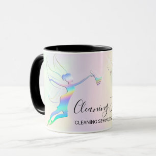 Bonnetière nettoyant la maison Mug holographique s