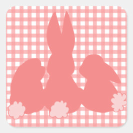 Bonnets mignons | Stickers En vichy corail