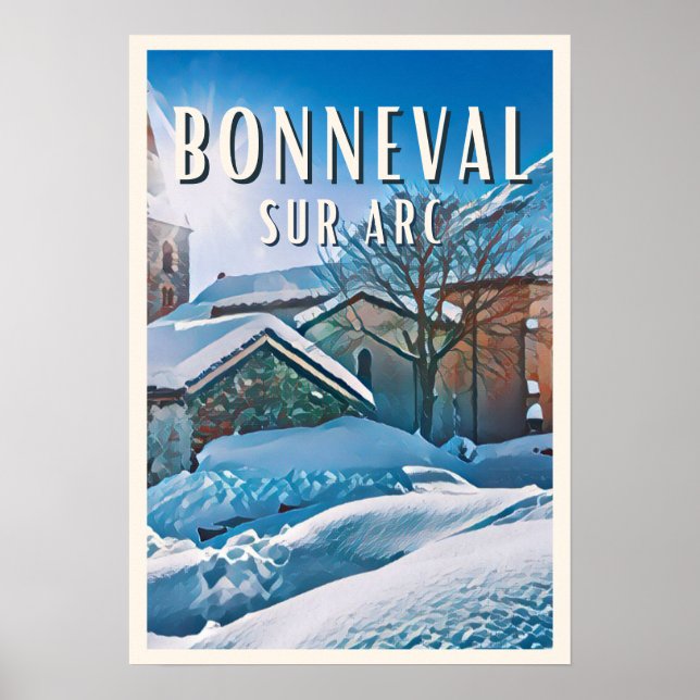 Bonneval sur Arc Station de ski Poster (Vorne)