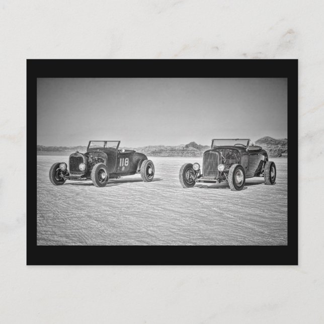 Bonneville Salt Flats Flat Heads Postkarte (Vorderseite)