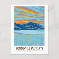 Bonneville Salt Flats Utah Wandern Vintag