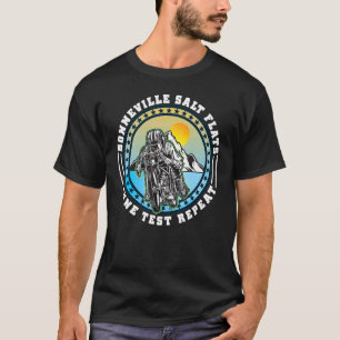 Bonneville Salt Flats Vintag Retro Motorrad Rid T-Shirt