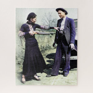 Bonnie and Clyde Fooling Around 1934 Color Redux