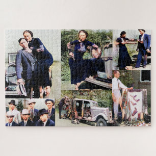 Bonnie And Clyde Story Collage Farbe Redux