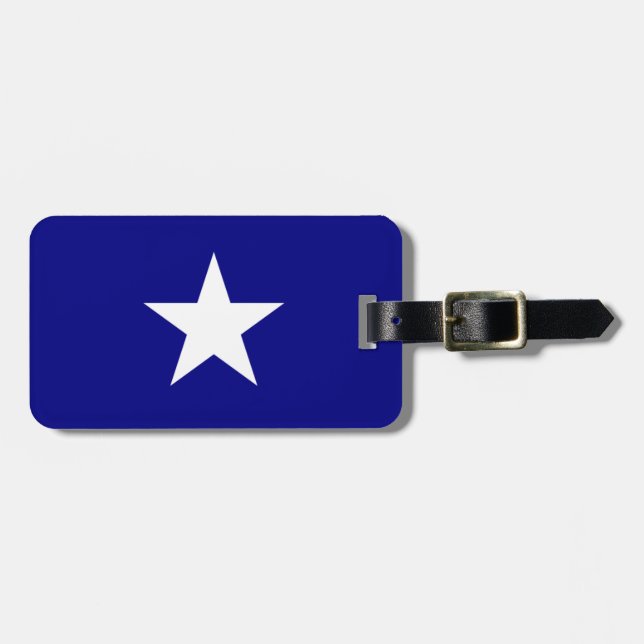 Bonnie Blue Flag mit dem "Lone White Star"-Gepäck Gepäckanhänger (Vorderseite horizontal)