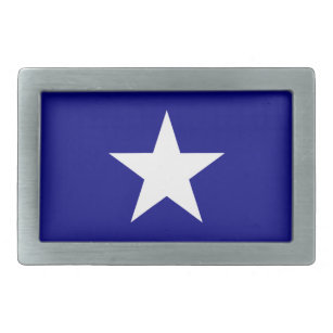 Bonnie Blue Flag mit dem weißen Gürtel-Schnürsenke Rechteckige Gürtelschnalle