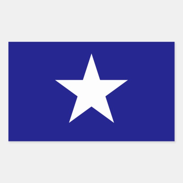 Bonnie Blue Flag White Star Rechteckiger Aufkleber (Vorderseite)